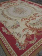 Tapis vintage Français Aubusson fait main, 1Q11