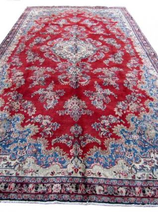 Tapis vintage Persan Kerman fait main, 1Q14