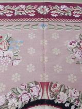 Tapis vintage Français Aubusson fait main, 1Q15