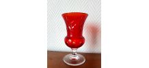 Vase cristal de bayel rouge  bohème 