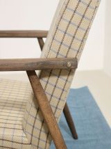 Paire de fauteuils Henryk lis 300-190 années 1970 tissu carr