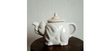 Théière vintage éléphant en céramique