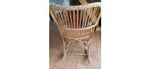 Rocking chair 70's bambou et osier
