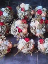 LOT DE 7 BOUQUETS VINTAGE