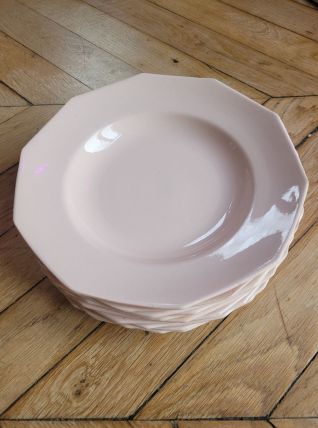 12 assiettes St Amand 1950