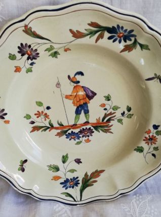 Assiette /Plat vieux Moustiers Longchamp 