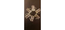6 verres  à liqueur verre pressé moulé forme choppe