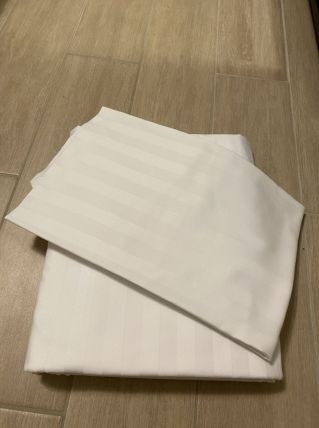 Lot housse de couette rayée 220x240 et 2 taies carrées 65x65