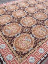 Tapis vintage Français Aubusson fait main, 1Q22