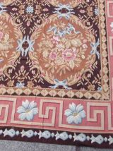 Tapis vintage Français Aubusson fait main, 1Q22