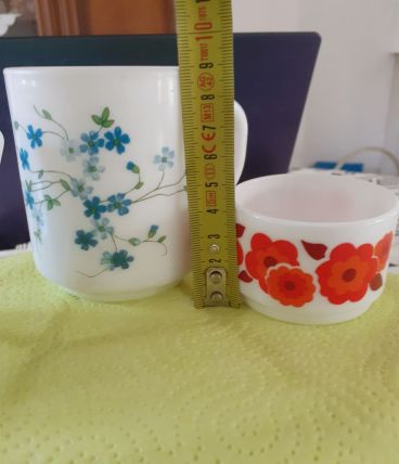 Ensemble  6 tasses LOTUS et 1 mug MYOSOTIS