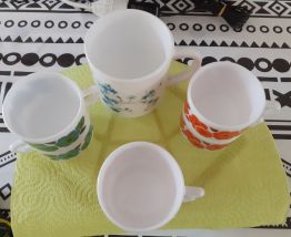 Ensemble  6 tasses LOTUS et 1 mug MYOSOTIS