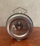 Réveil vintage en inox chromé 
