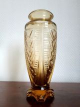 Vase art déco jaune 