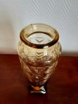 Vase art déco jaune 