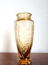 Vase art déco jaune 