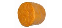 Pouf marocain jaune ottoman en cuire 