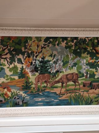 Tableau Canevas ancien encadré 