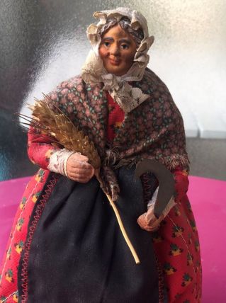 Santon de Provence, femme faucheuse de blé, Devillaine