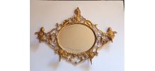 Porte-manteau en bronze avec miroir 