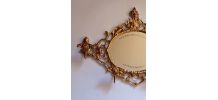 Porte-manteau en bronze avec miroir 