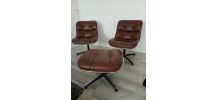 FAUTEUILS CHARLES POLLOCK ET REPOSE PIEDS
