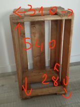 Caisses en bois avec inscriptions des compagnies
