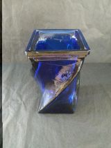 Vase en verre torsadé design