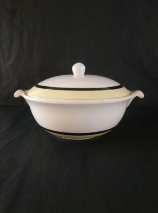 Soupière Salins Texas jaune 1950