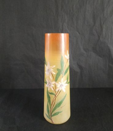 Vase en patte de verre 1900 signé