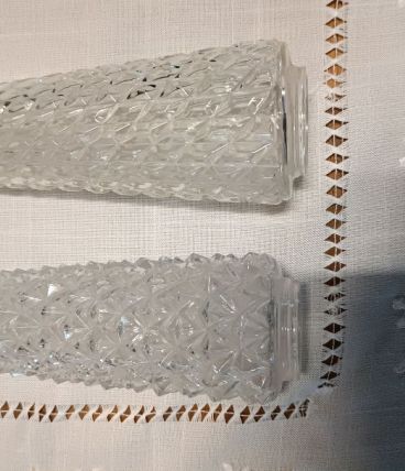 verres d'appliques annéés 1950 relief différent