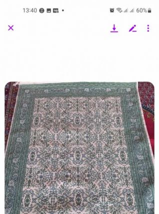 Vintage tapis persan oriental tunisien en laine nouée main