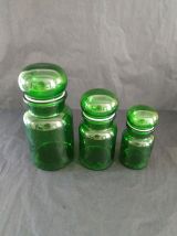Lot de 3 pots d'apothicaires 1970