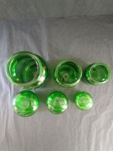 Lot de 3 pots d'apothicaires 1970