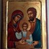 Très belle icône de la Sainte Famille peinte à la main