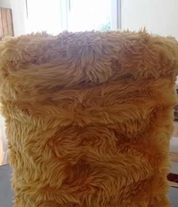 Pouf coffre moumoute années 1970