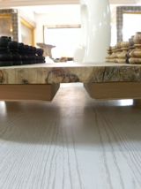 Rustique Jeu d'échecs en bois d'olive bords rugueux natural