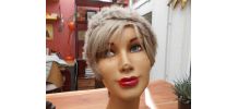 BONNET FAUSSE FOURRURE GRIS T 54-55 CM NEUF 