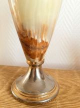 Vase onyx et métal doré 