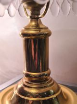 lampe delux 1970 a 80 chrome doré  ,,,,,et verre moulé    31