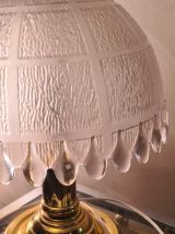 lampe delux 1970 a 80 chrome doré  ,,,,,et verre moulé    31
