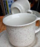 4 tasses grès moucheté 