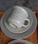 4 tasses grès moucheté 