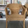  Lot de 2 chaises en osier 