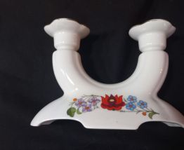jolie paire de bougeoir En Porcelaine Hongroise
