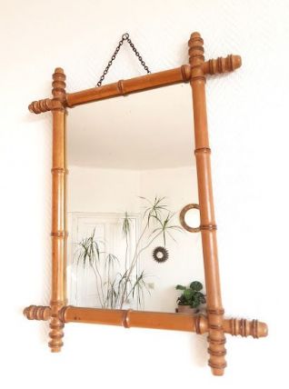 Miroir bambou vers 1930 