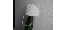 CHAPEAU POUPEE BEBE VINTAGE ANCIEN TBE COTON BLANC 39 CM