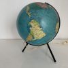 Globe vintage 1967 terrestre tripode Taride verre - 29 cm