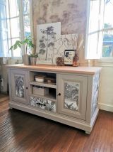 Buffet bois massif esprit jungle