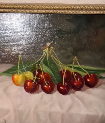 tableau de perez enero   signé natures mortes , h49x55 tres 